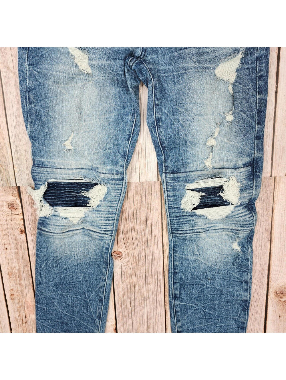 PacSun Stacked Skinny Jeans | Distressed Denim | 29x30 - Picture 3 of 9